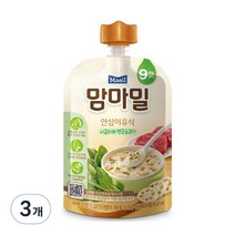 맘마밀 안심 이유식 9개월부터 100g, 시금치와 연근소고기, 3개