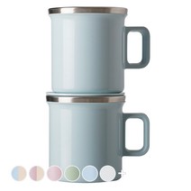 JVR 모노 스텐머그컵 360ml 2p 세트, 블루, 1세트