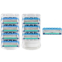 온비유 질레트 호환 프리미엄 밀착 5중 면도날 퓨전 프로글라이드 파워, 2개, 4개입