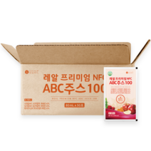 바로푸드 레알 프리미엄 NFC ABC 쥬스 100, 50개, 80ml