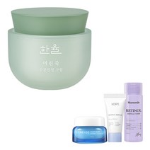 한율 어린쑥 수분 진정 크림 50ml + 아모레퍼시픽 기초케어 3종, 1세트