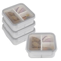 제오닉 나눔 찬통 정사각 3칸 570ml, 4개, 정사각570ml용기4개,칸칸이12개