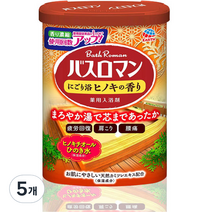 바스로망 입욕제 히노끼, 5개, 600g
