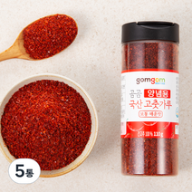 곰곰 양념용 국산 고춧가루 보통매운맛, 5통, 110g