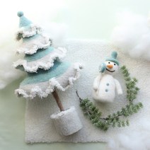 모리앤 리얼양모트리 + 양모 민트눈사람 + 솔방울겨울가지 + 미니러그 + 안개등10구, 혼합색상