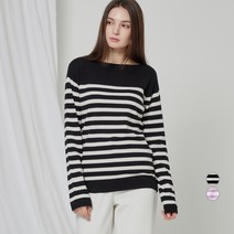 ELLE PARIS 보트넥 스트라이프 니트