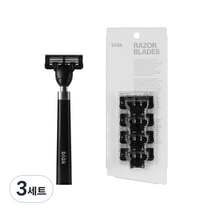 블락 면도기 네로 블랙 + 6중 면도날 4p 세트, 3세트