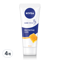 니베아 프로텍티브 케어 허니 비즈왁스 핸드크림, 75ml, 4개