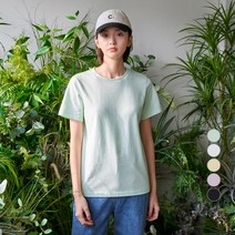 베이직하우스 여성용 기본 솔리드 반팔 티셔츠 LWTS0251