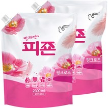 피죤 레귤러 섬유유연제 핑크로즈 리필, 2300ml, 2개