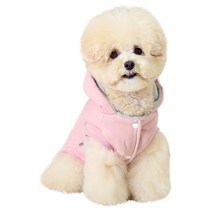 펫츠랜드 강아지 솜사탕 패딩 베스트, 핑크