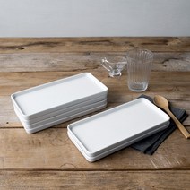 하우밍 리즈 직사각접시 6p, 화이트