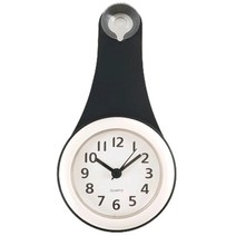 잇츠온 물방울 방수 욕실 시계+건전지포함, 블랙