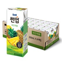 썬업 파인애플 주스, 200ml, 24개