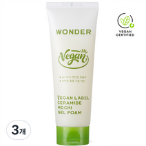 토니모리 원더 라벨 세라마이드 모찌 약산성 젤 폼클렌져, 3개, 180g