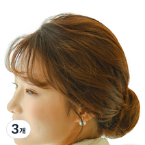 가발매니아 올림머리 당고머리 가발 미니, 투톤브라운, 3개