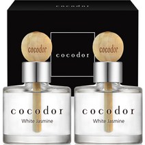 코코도르 우드볼 차량용디퓨저 50ml 2개입, 화이트 쟈스민, 1세트