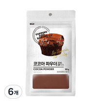 큐원 코코아 파우더, 80g, 6개