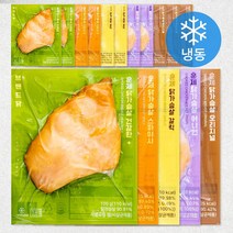 브랜드닭 훈제 닭가슴살 혼합 100g x 16팩 세트 (냉동)
