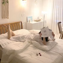 슈에뜨룸 어바웃 뱀부 시어서커 시원한 여름 이불 패드 세트