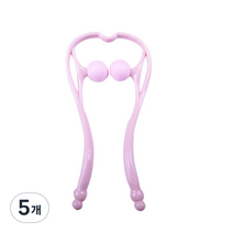 피에스 셀프 골프공 경추 수동 목 종아리 마사지기, 5개, 핑크