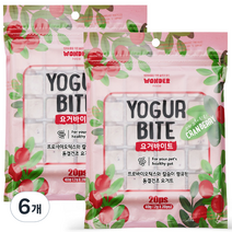 원더푸드 반려동물 요거 바이트 간식, 크랜베리, 6개