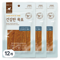 굿데이 건강한 육포 슬라이스 강아지간식, 연어, 100g, 12개