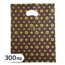 팩스타 펀칭 비닐 포장봉투 가로 25cm x 세로 35cm PE25, 갈색AA, 300개입