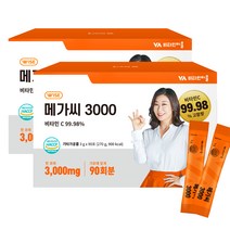 비타민마을 메가씨 3000 비타민C 분말 스틱, 270g, 2개