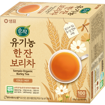 순작 유기농 한 잔 보리차, 1.5g, 100개입, 1개