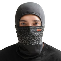RAVER 겨울 방한 기모 페이스 후드 넥워머 R3, 트랙 차콜