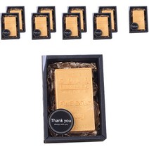 룰루데이 골드바 수제비누 + 투명창 블랙 상자 완포장 답례품, 혼합색상, 10세트