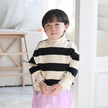 꼰띠키즈 아동용 발렌 줄가라 목폴라 티셔츠