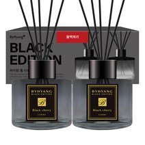 바이향 블랙에디션 홈 디퓨저 120ml x 2p, 블랙체리