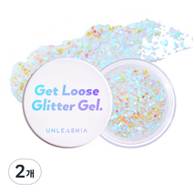 언리시아 겟 루스 글리터 젤 미니 아이섀도, 2개, N 1 오로라 캐처