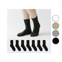 삭스팝 여성용 발목이 가늘어 보이는 골지 중목 양말 8켤레 세트