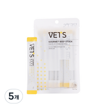 베츠 고메스톡 강아지 밥안먹을때 츄르 사료 토핑육수 15g x 7p, 비프, 5개