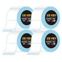 다다 감열라벨지 500매 100*80mm, 4롤