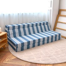 매직베드 5단 접이식매트리스 소파베드, 라인네이비