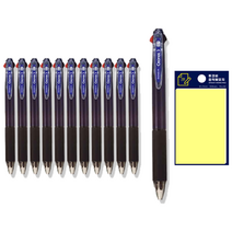 동아 크로닉스3 펜 0.7mm 12p + 투코비 스티키 메모패드 노랑 세트, 파랑, 1세트