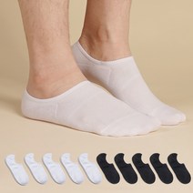 삭스팝 남성용 빅사이즈 발등 덮는 페이크삭스 10켤레 세트