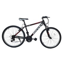 닥터바이크 2022년형 66cm 21단 스틸프레임 MTB 자전거 F-26 ROCKET, 블랙 + 레드, 170cm