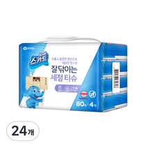 스카트 잘닦이는 세정티슈 80p, 24개