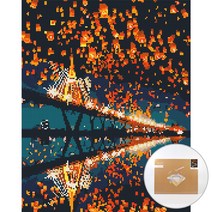 아트조이 DIY 보석 십자수 캔버스형 50 x 40 cm, 풍등축제, 1세트