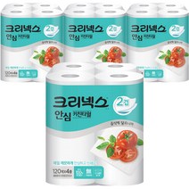크리넥스 안심 키친타월 120매, 4롤, 4개