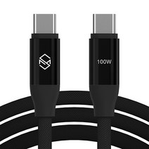 신지모루 E Marker 칩 100W C to C PD 초고속충전 케이블, 2m, 블랙, 1개