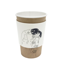 투고팩 더 키스 크라프트 종이컵 390ml + 에어홀더, 1세트