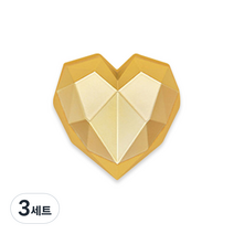 디씨네트워크 하트 차량용 방향제 매트골드 넘버5, 3세트, 넘버5향