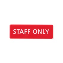 스튜디오투명 관계자 외 출입금지 표지판 빨강, STAFF ONLY, 1개