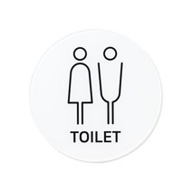 스튜디오투명 화장실 표지판 UX 원형, Toliet, 1개